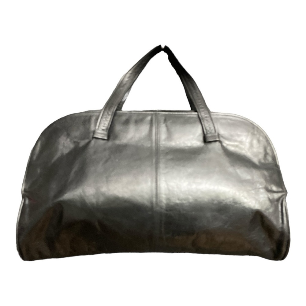 Vintage Pansy leather handbag with gold accents front pocket and zipper - Picture 2 of 11